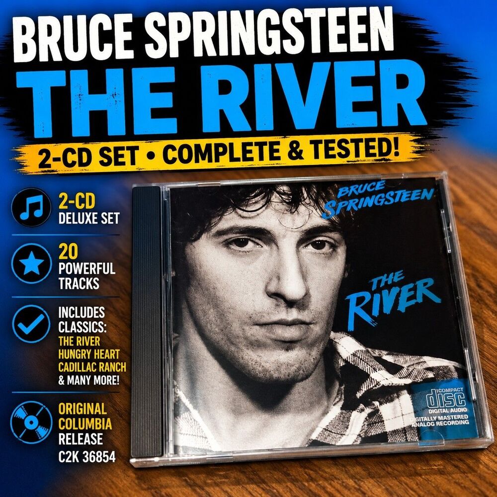 Bruce Springsteen The River 2 CD Set Columbia C2K 36854 Complete Tested